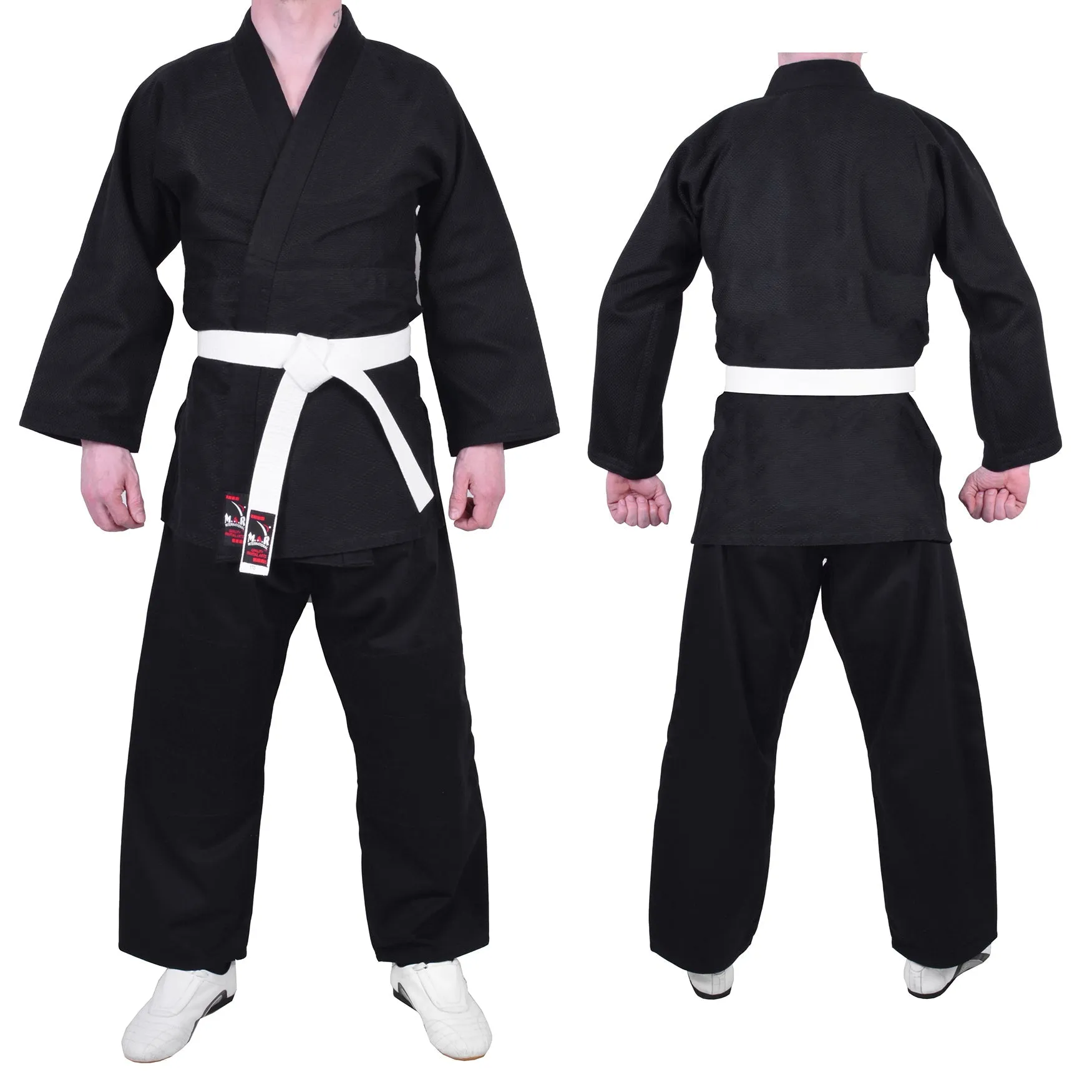 MAR-026B | Mediumweight Black Judo Uniform For Intermediate Students   FREE BELT