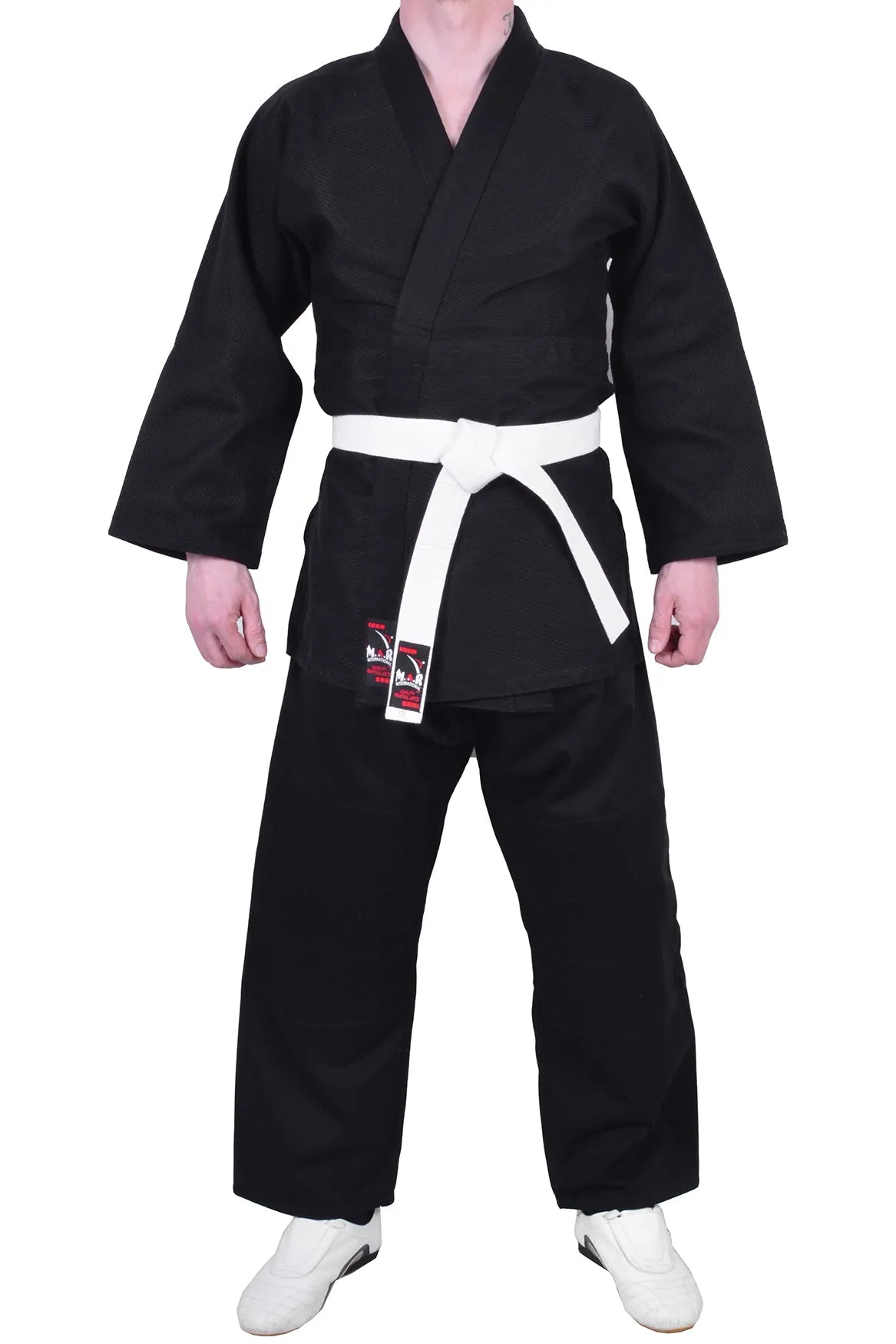 MAR-026B | Mediumweight Black Judo Uniform For Intermediate Students   FREE BELT