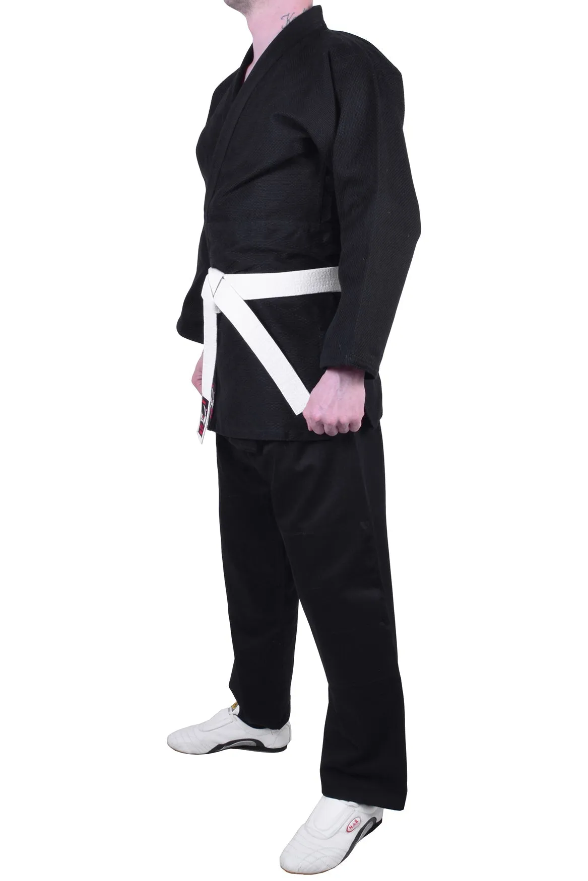 MAR-026B | Mediumweight Black Judo Uniform For Intermediate Students   FREE BELT