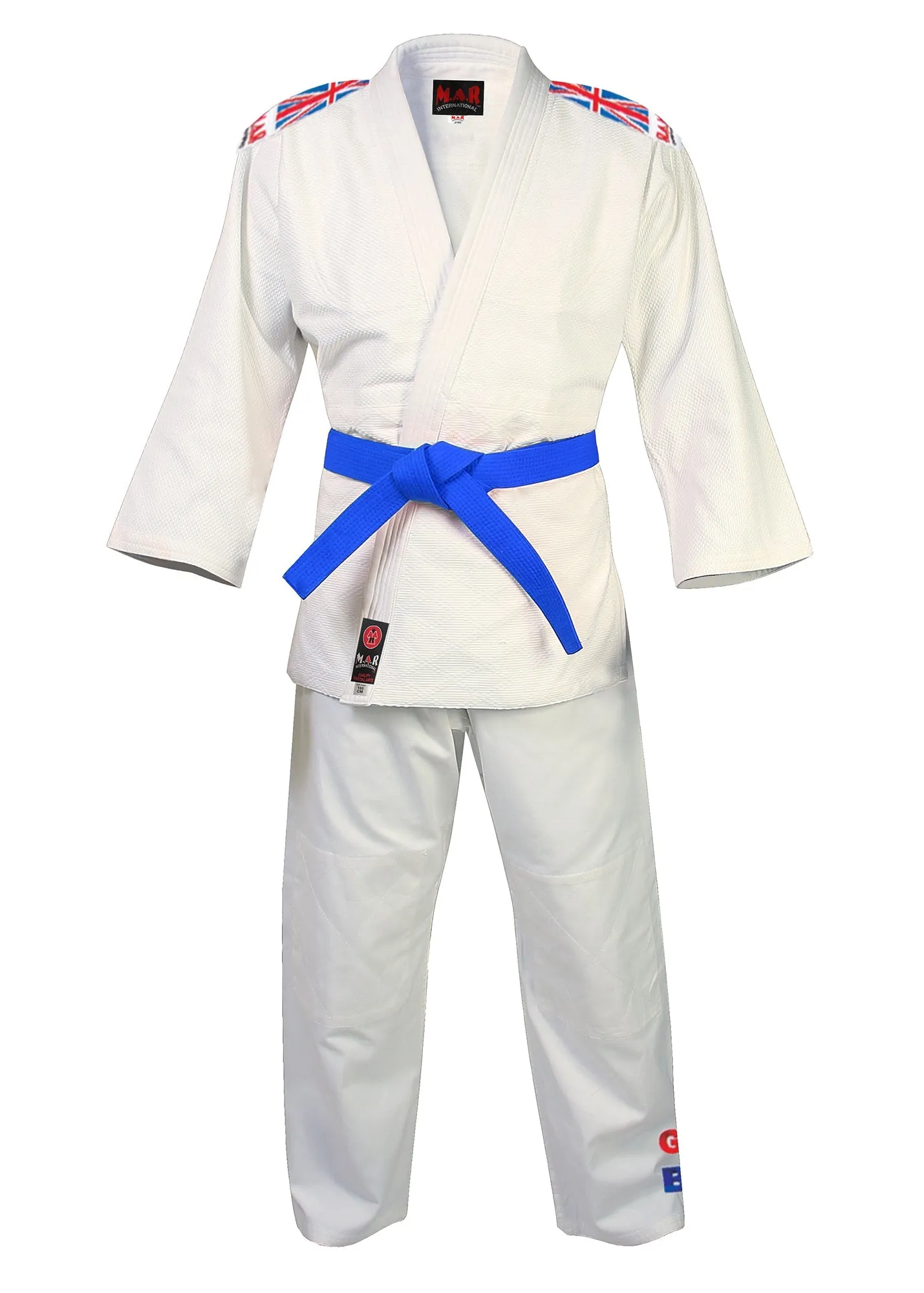 MAR-027 | White Great Britain Styled Judo/Jiu-Jitsu Competition Uniform   FREE BELT