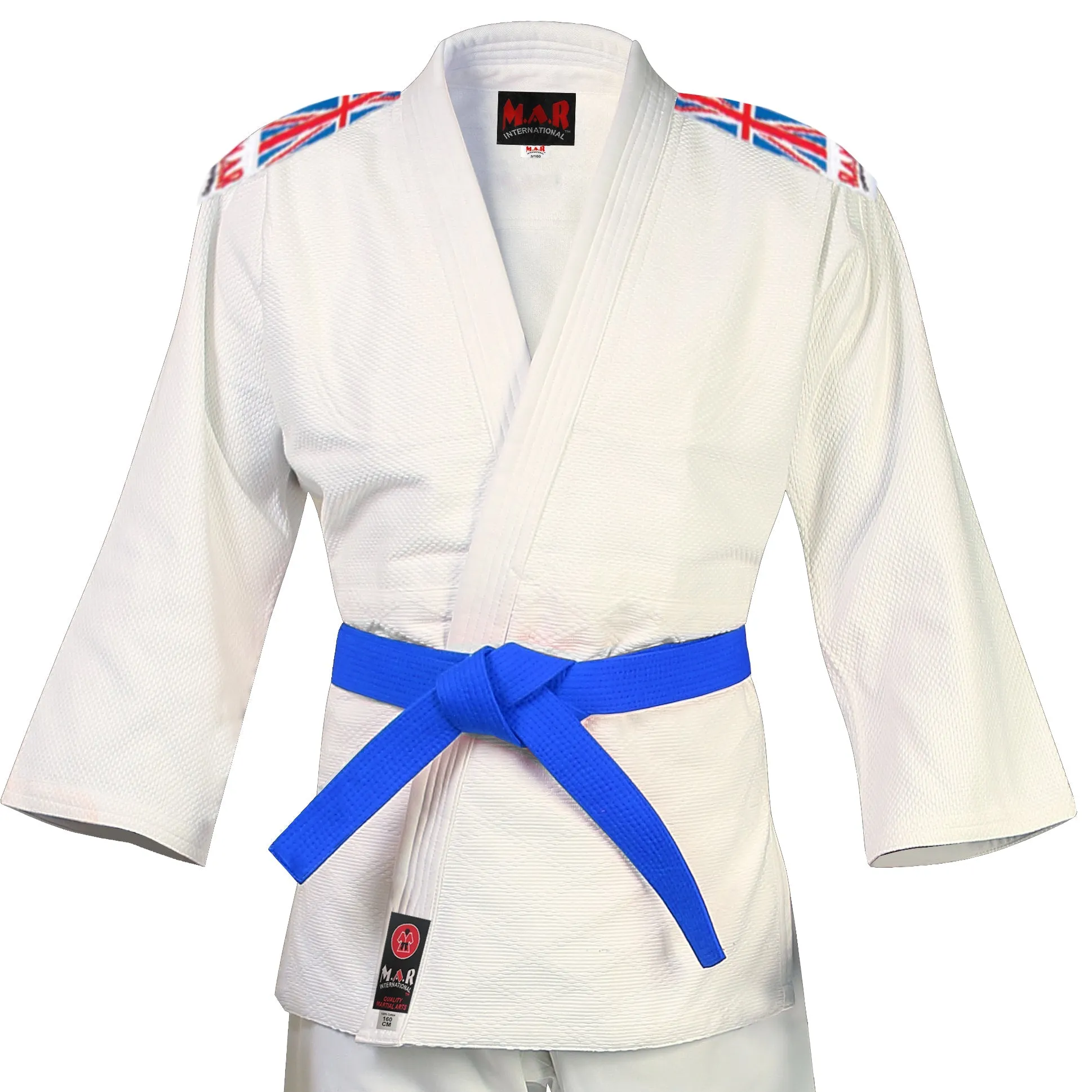 MAR-027 | White Great Britain Styled Judo/Jiu-Jitsu Competition Uniform   FREE BELT