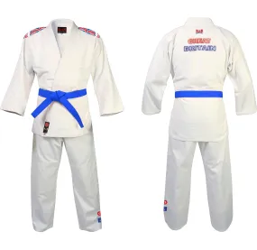 MAR-027 | White Great Britain Styled Judo/Jiu-Jitsu Competition Uniform   FREE BELT