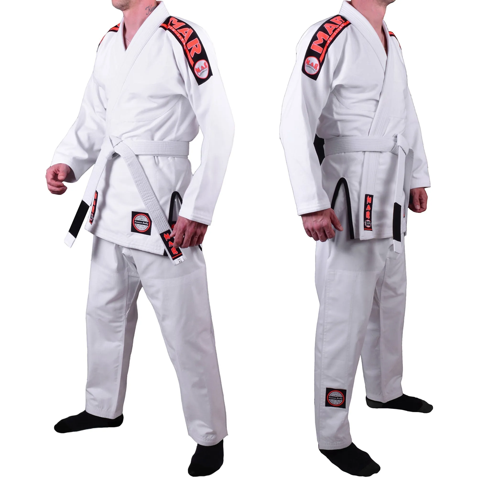 MAR-060B | White Brazilian Jiu-Jitsu Uniform