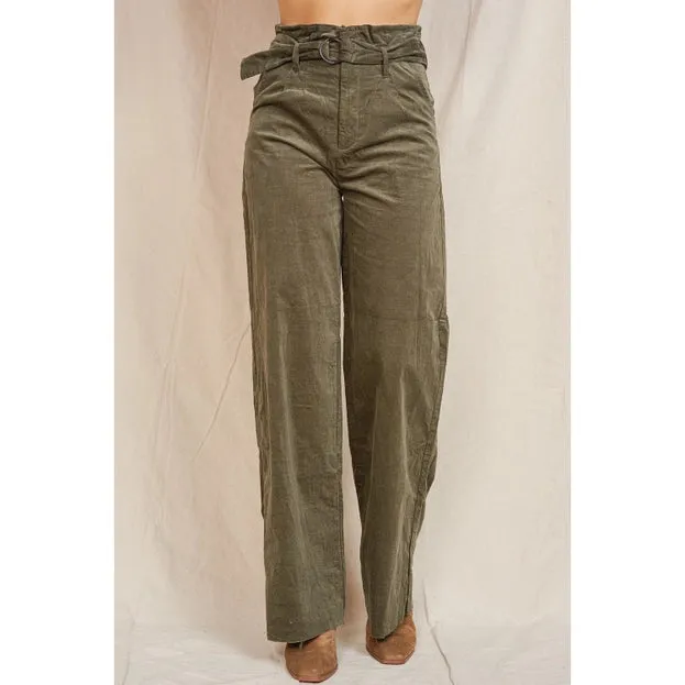 Maronie Moss Corduroy Pants