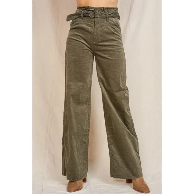 Maronie Moss Corduroy Pants