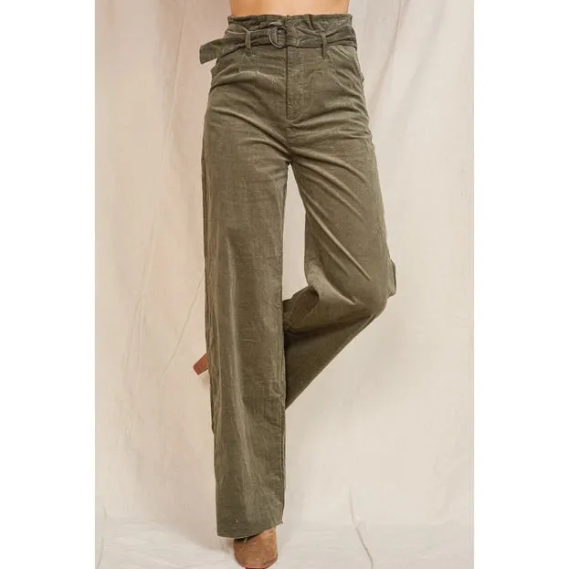 Maronie Moss Corduroy Pants