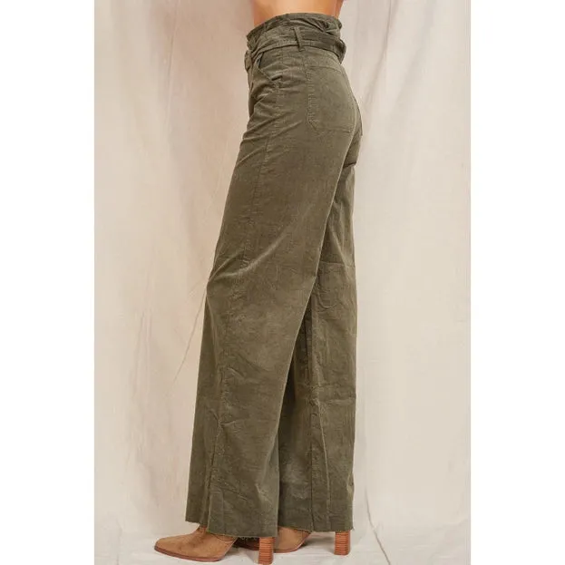 Maronie Moss Corduroy Pants