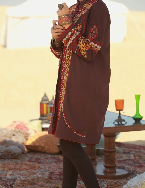 Maroon Karandi Tunic - LK-147