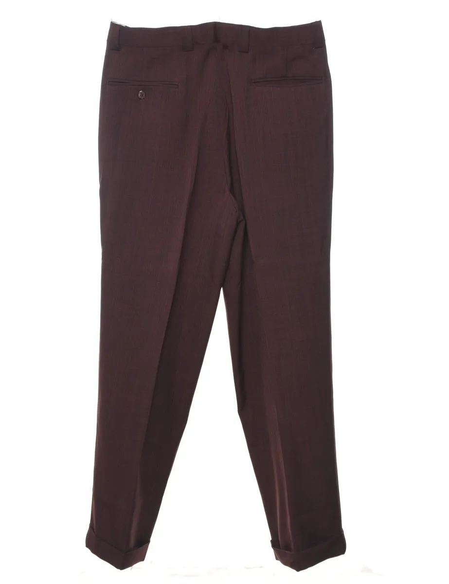 Maroon Trousers - W32 L30