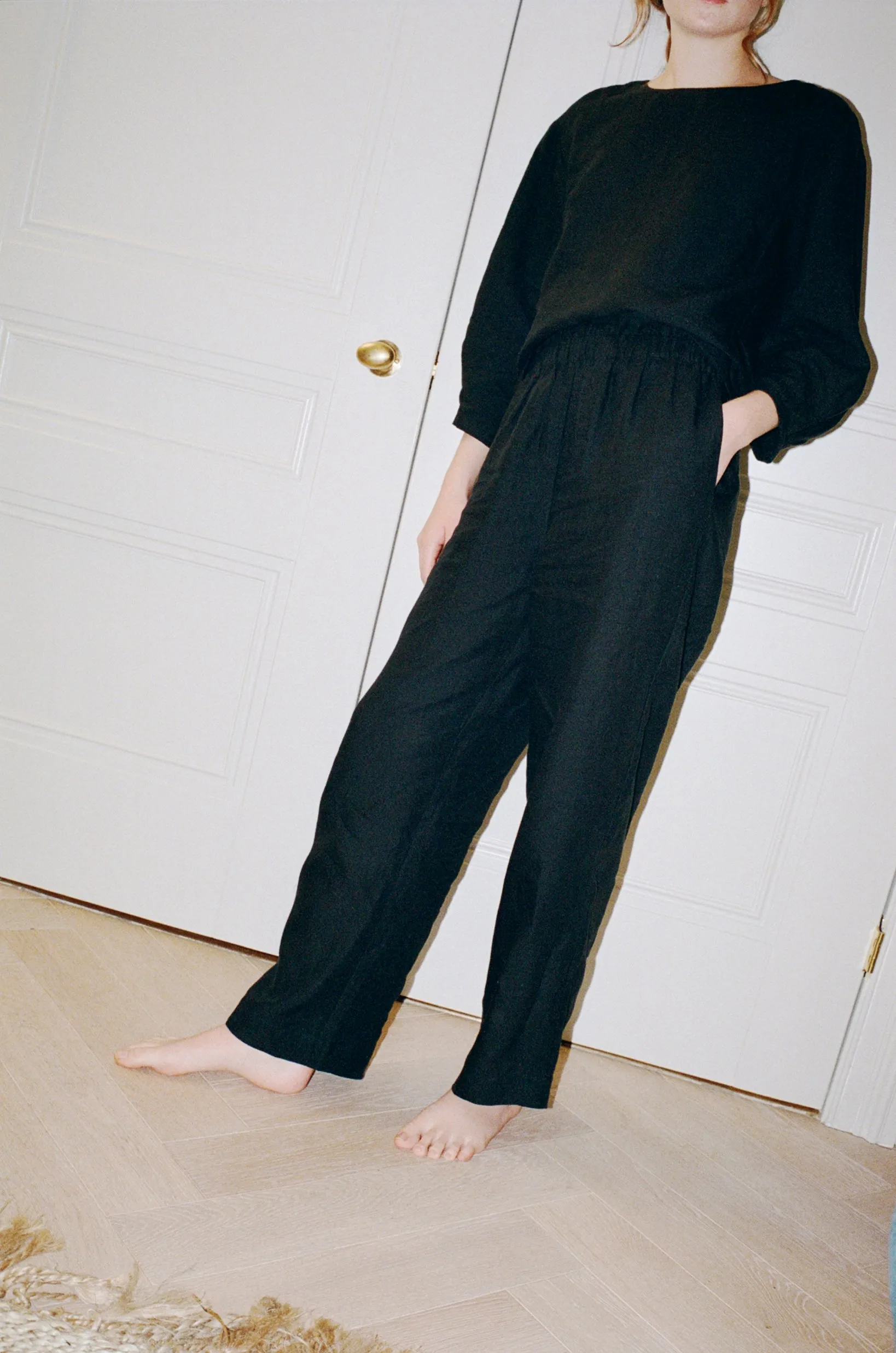 Maya Linen Trousers - Black