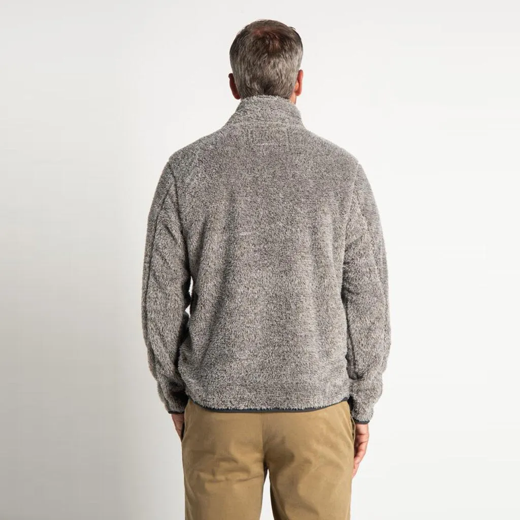 Melange Shag Sherpa Snap Pullover