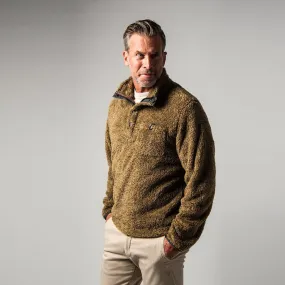 Melange Shag Sherpa Snap Pullover