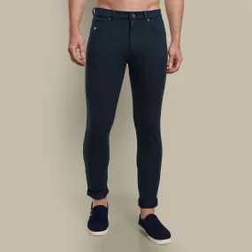 Men Midnight Blue Casual Pant