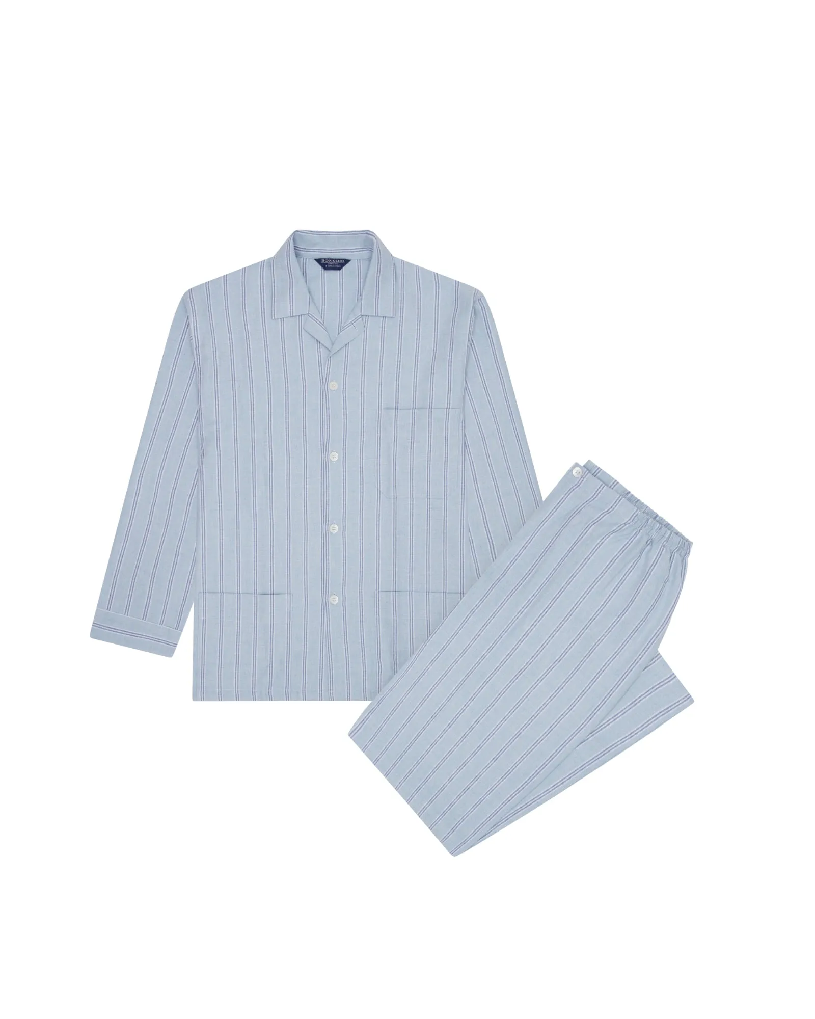 Men's Brushed Cotton Pyjamas - Aviemore Stripe