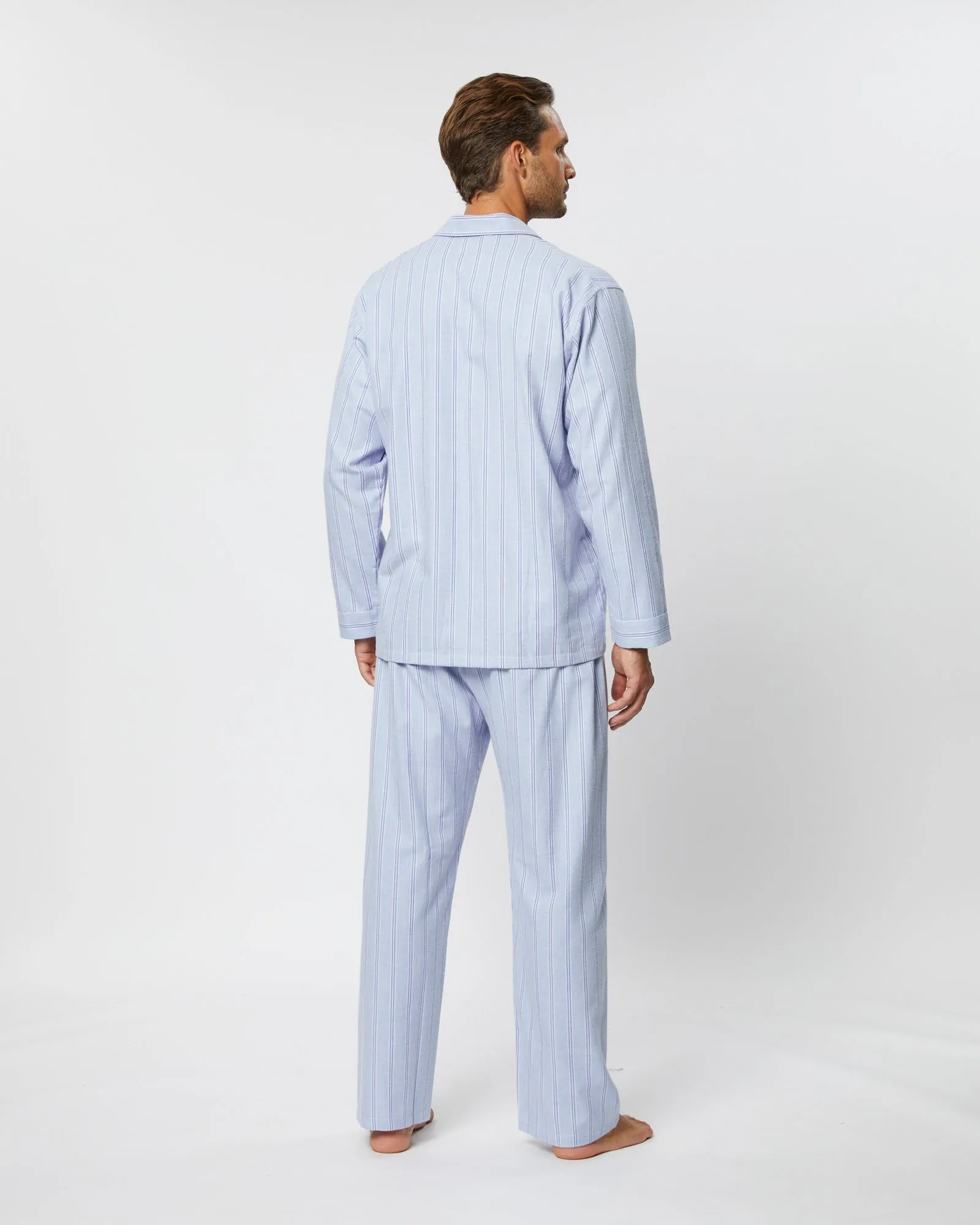 Men's Brushed Cotton Pyjamas - Aviemore Stripe