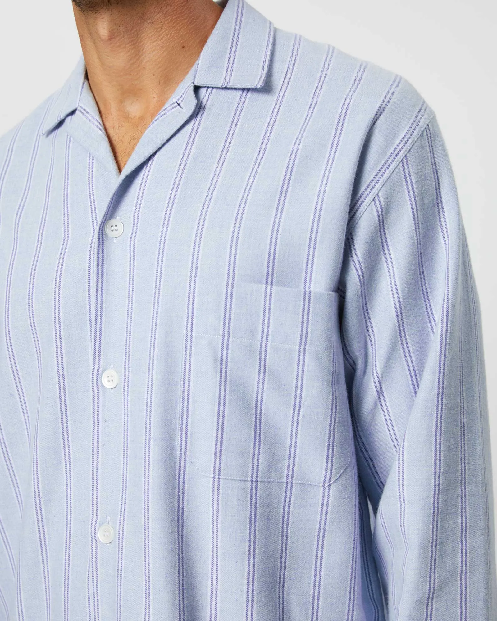 Men's Brushed Cotton Pyjamas - Aviemore Stripe