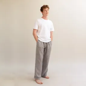 Men's Grey Linen Pyjama Trousers