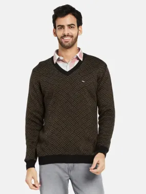 Mettle Men Brown Checked Pullover