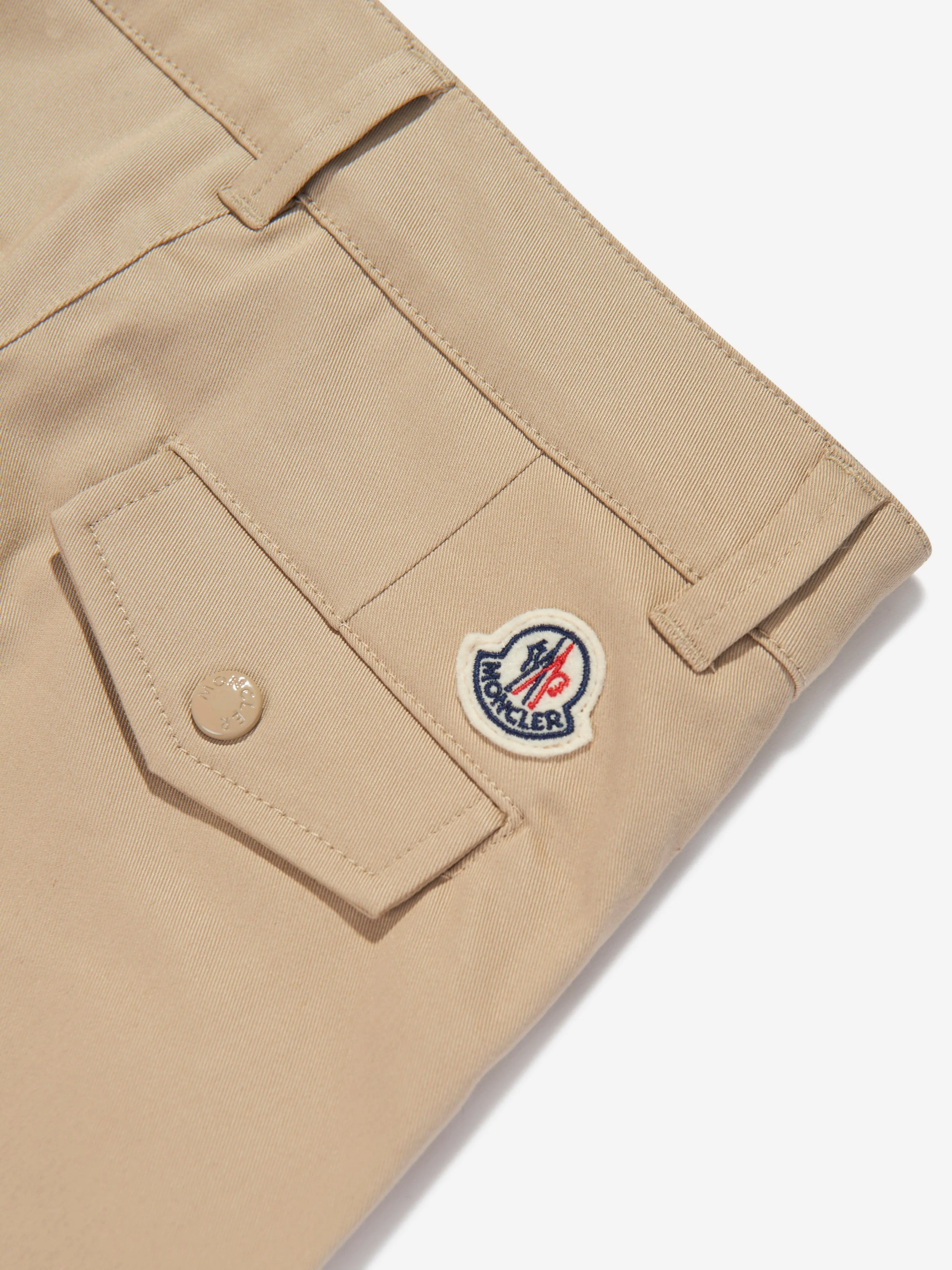 Moncler Enfant Boys Cargo Trousers in Beige