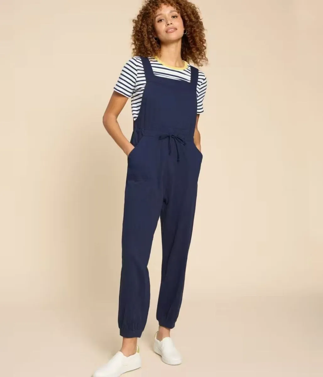 Navy Daphne Jersey Dungarees