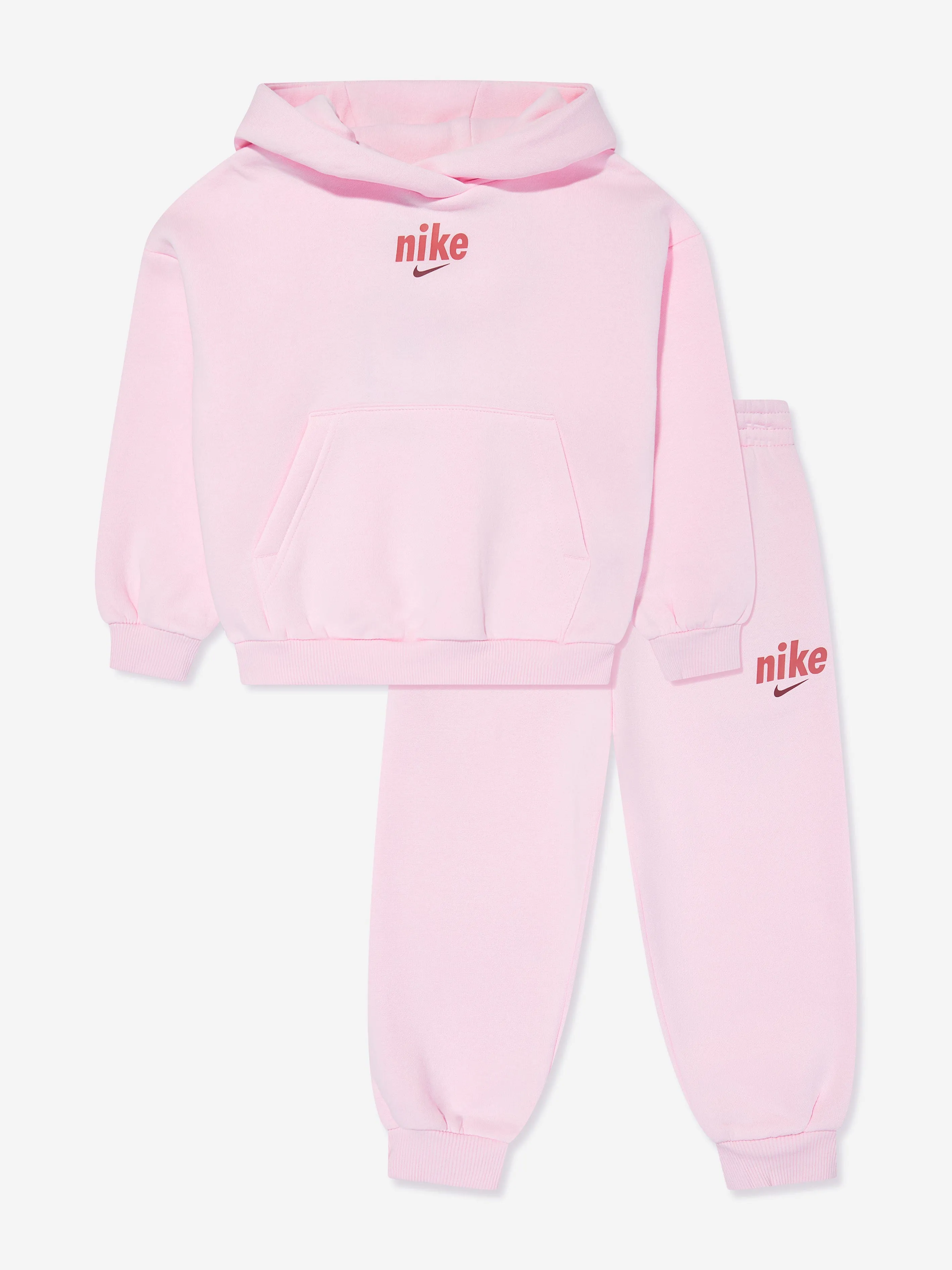 Nike Girls Logo Tracksuit in Pink