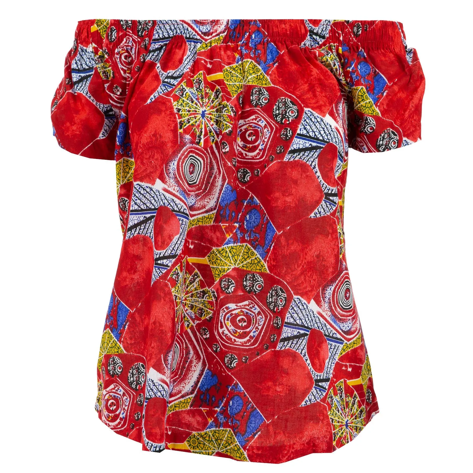 Off The Shoulder Summer Top - Red Shock