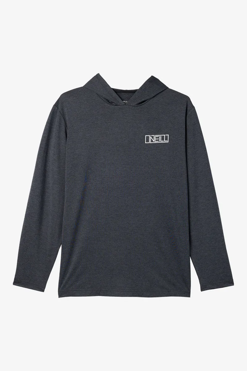 O'Neill Trvlr UPF Hooded L/S Tee-Heather Black 3