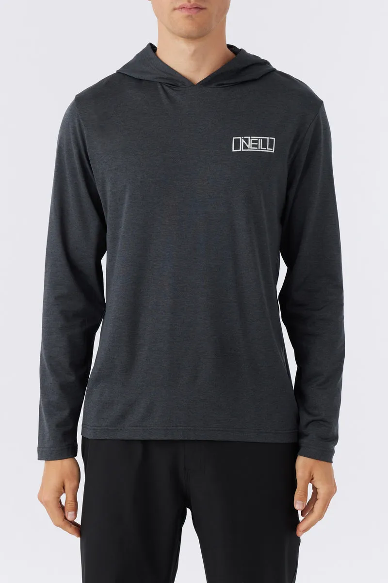 O'Neill Trvlr UPF Hooded L/S Tee-Heather Black 3