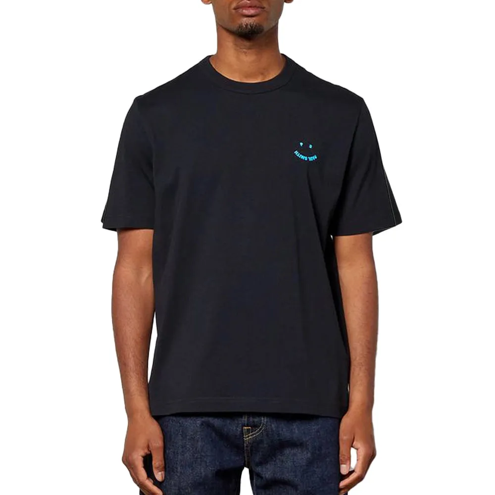 PAUL SMITH Tshirt SS Reg Fit Happy - Black & Blue