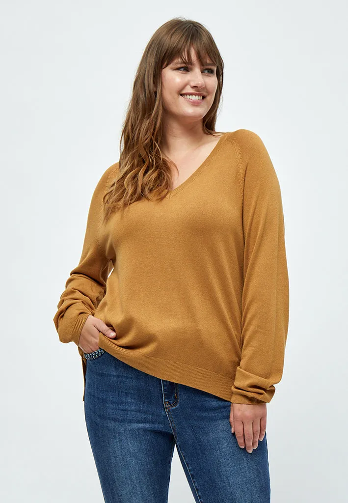 PCTana Pullover Curve - Bone Brown