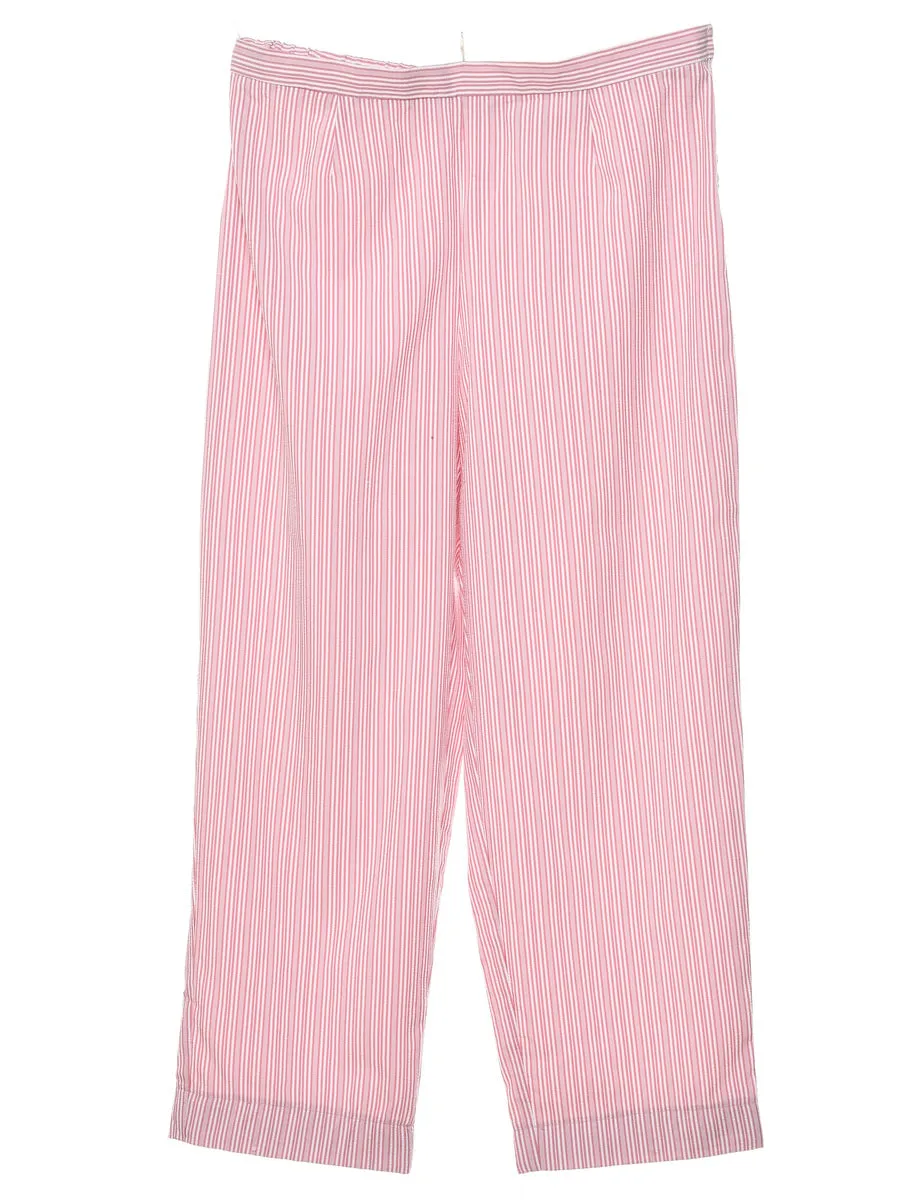 Pink Striped Trousers - W31 L25