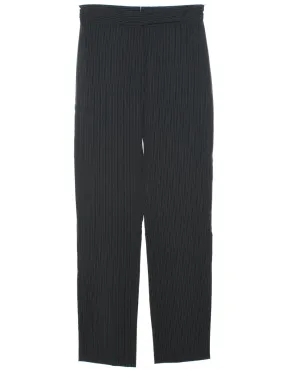 Pinstripes Black Trousers - W27 L30