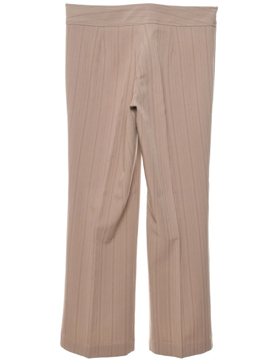 Pinstripes Light Brown Trousers - W31 L28