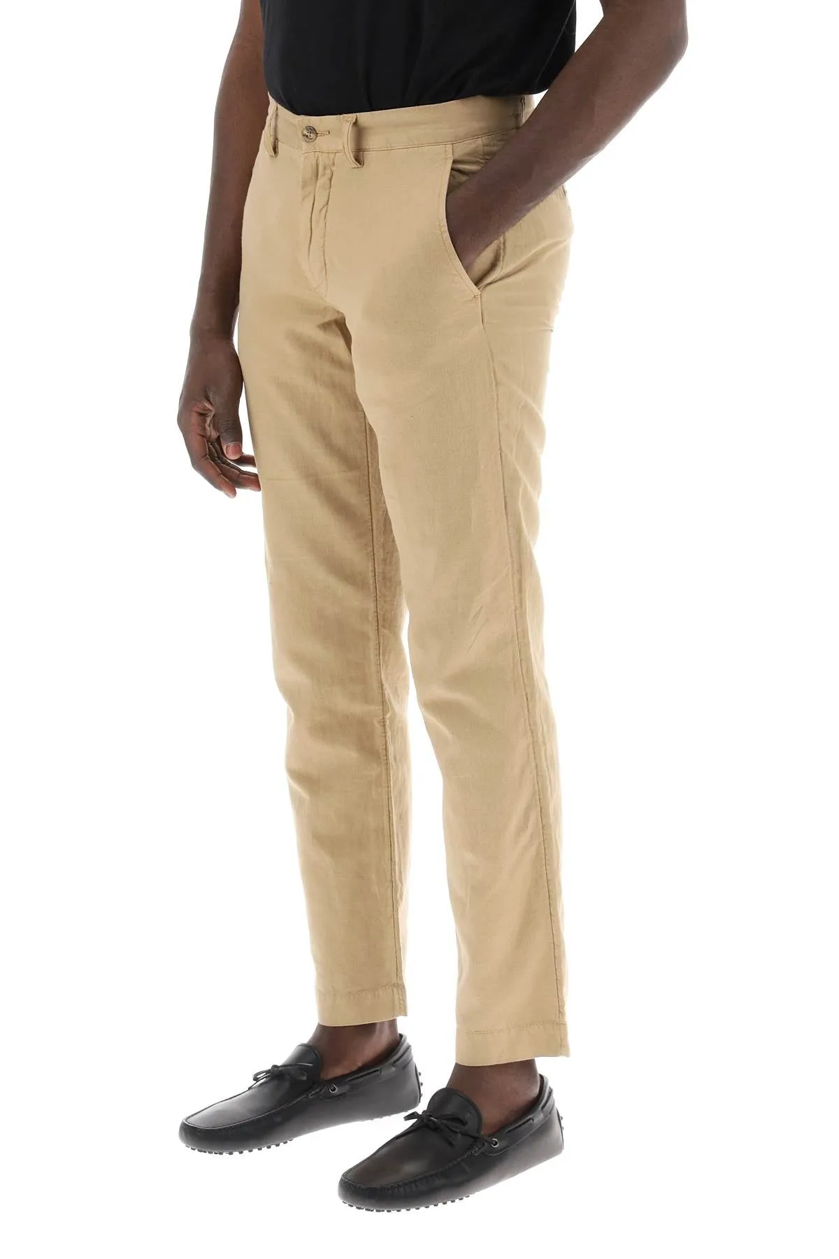 POLO RALPH LAUREN linen and cotton blend pants for