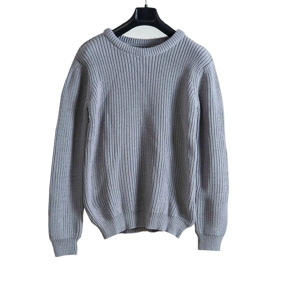 Pullover Round  Neck  - Ultimate Grey   |  For Men  |  100% Organic Wool