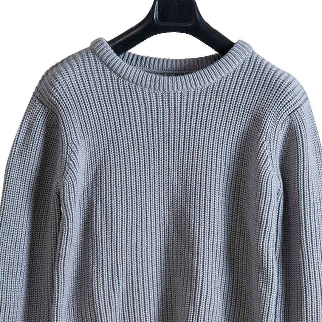 Pullover Round  Neck  - Ultimate Grey   |  For Men  |  100% Organic Wool