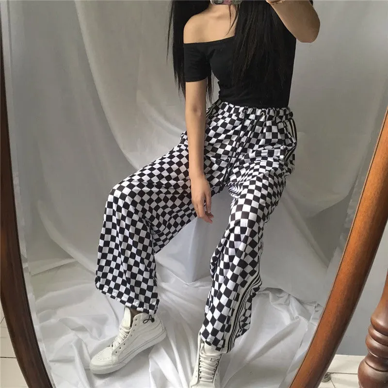 "CHECKERBOARD" PANTS