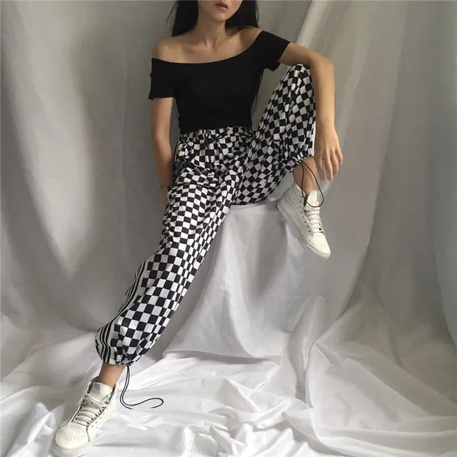 "CHECKERBOARD" PANTS