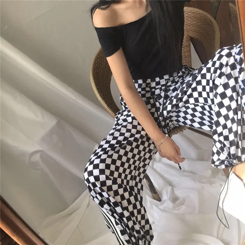 "CHECKERBOARD" PANTS