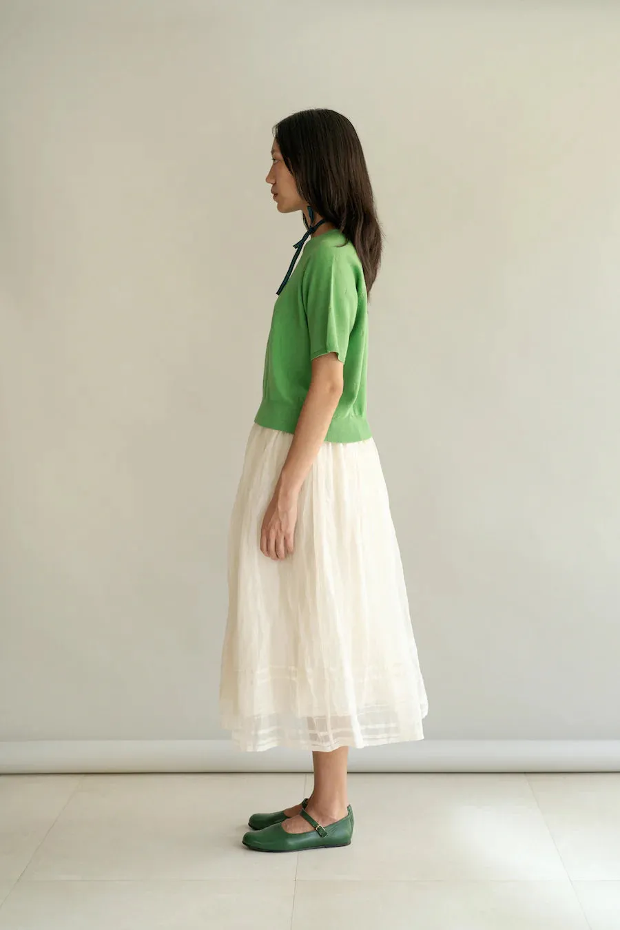 RB Lola ivory silk skirt