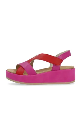 Remonte Wedge Sandal in Pink