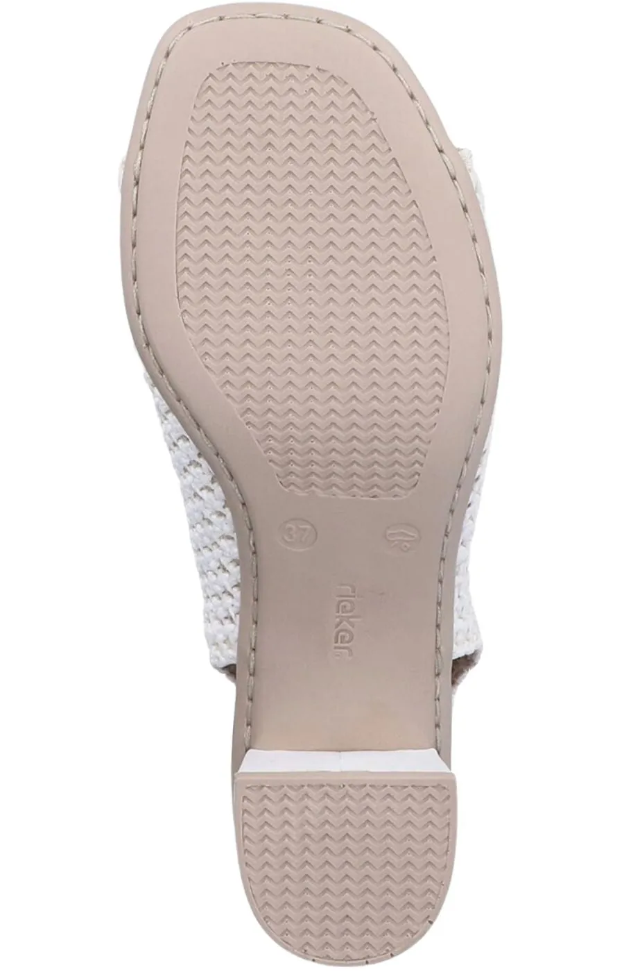 Rieker Weaved White Sandal