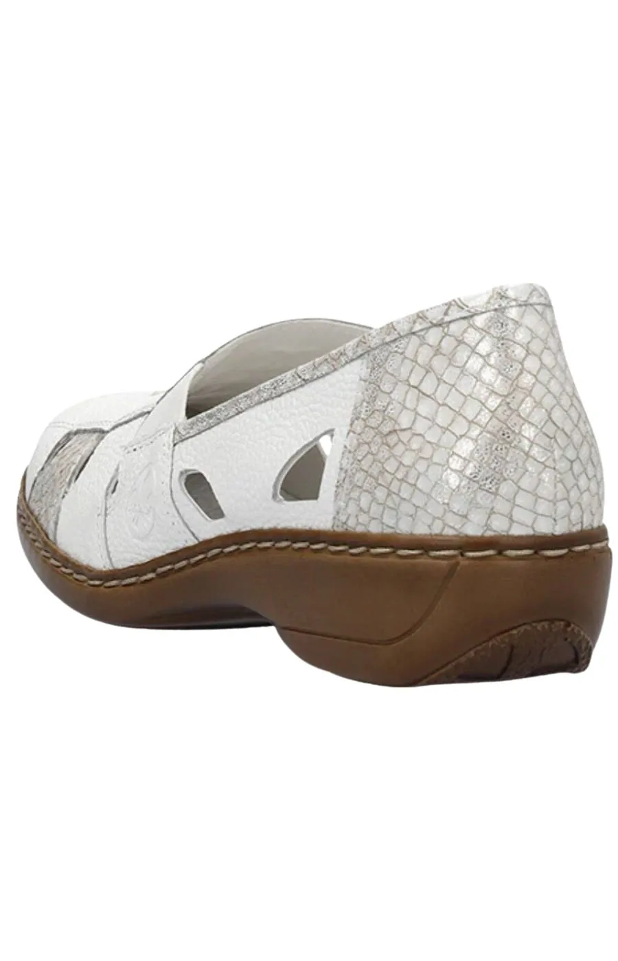 Rieker White Slip On Shoes