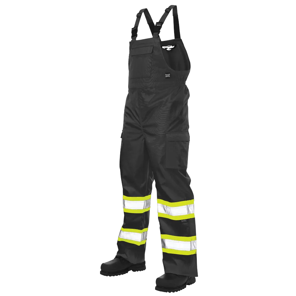 Ripstop Unlined Safety Rain Bib Overall by Tough Duck - Style SB04