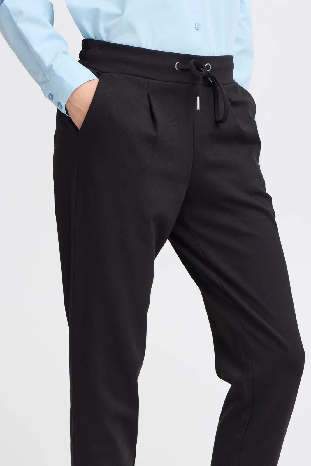 Rizetta Crop Trousers - Black