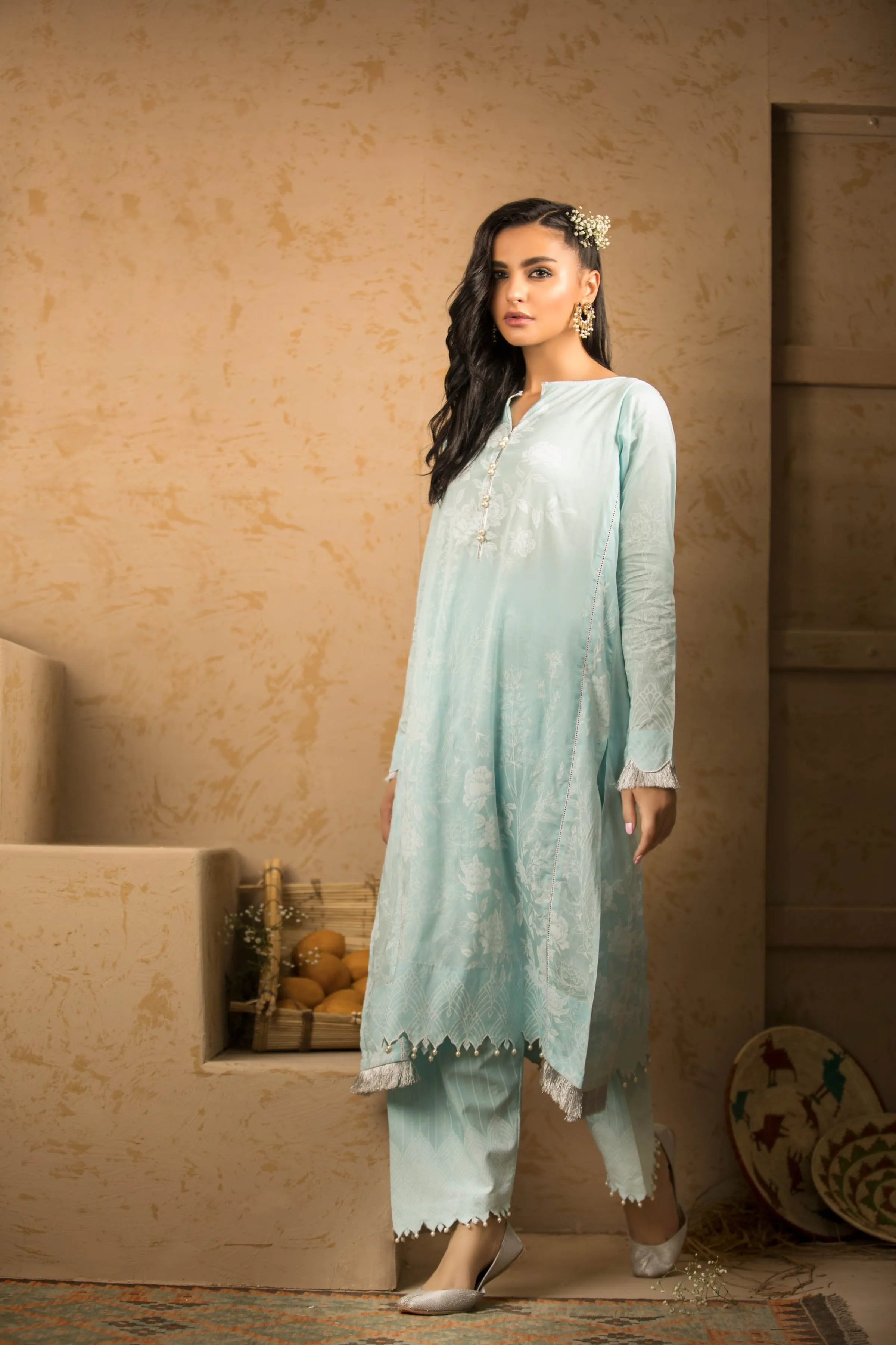 Sapphire Naqsh Dar Lawn Eid Collection Vol-V – Old Rose B