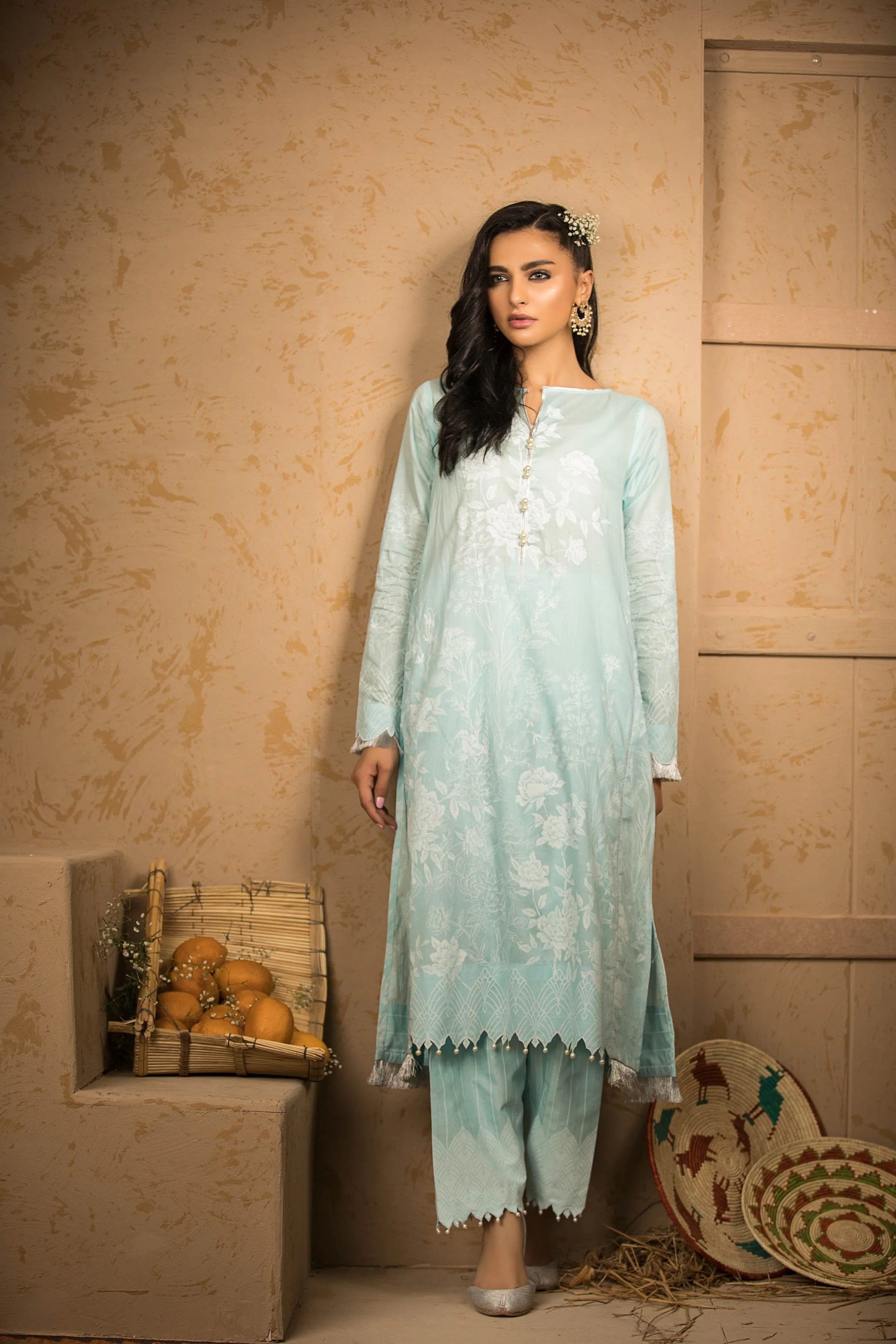 Sapphire Naqsh Dar Lawn Eid Collection Vol-V – Old Rose B