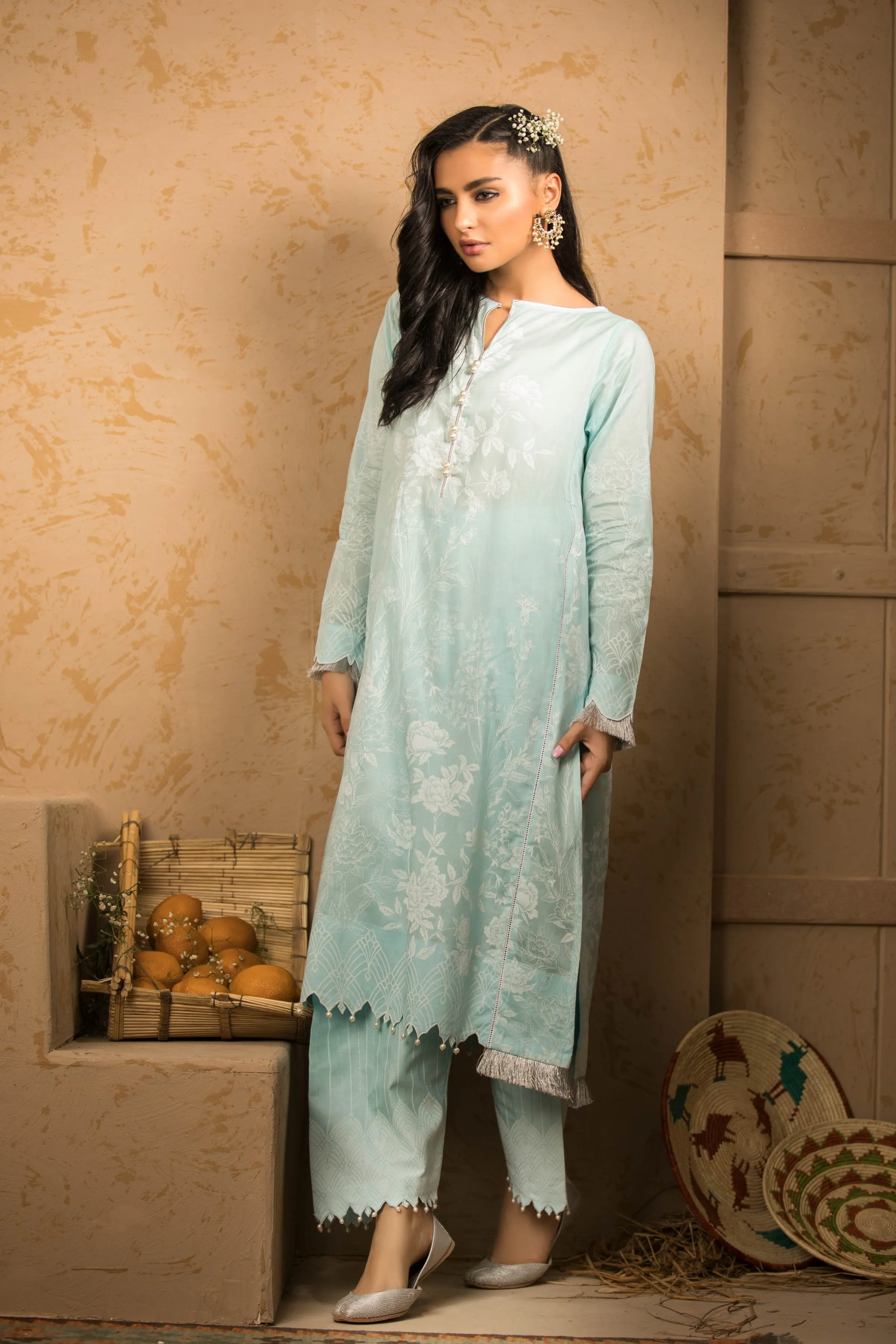 Sapphire Naqsh Dar Lawn Eid Collection Vol-V – Old Rose B