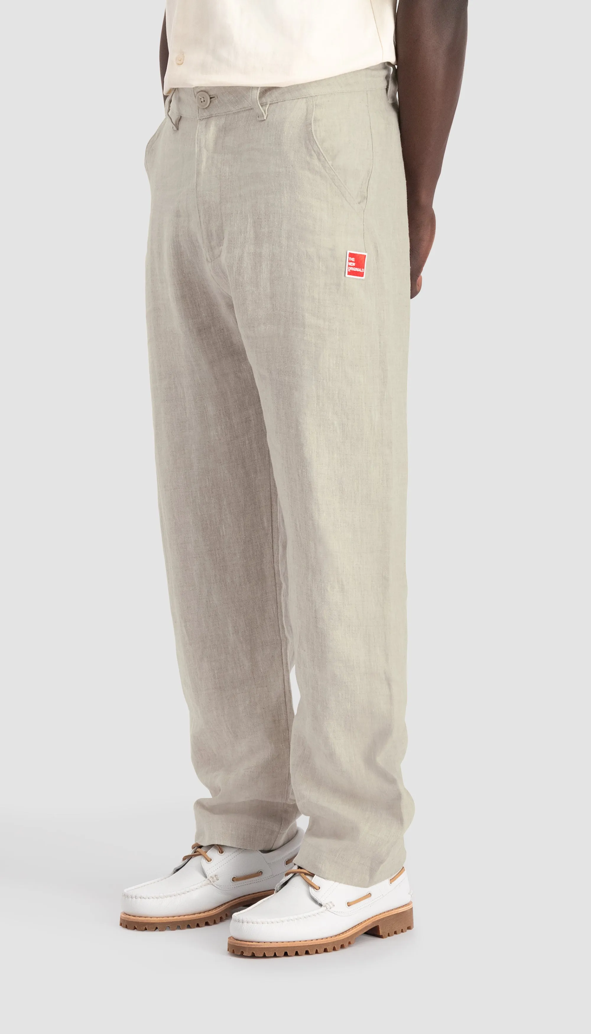 Seamless Linen Trousers Bone White