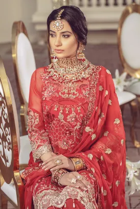 Serene Premium Beaux Rêves Embroidered Chiffon Collection 2020 – S-1006 Apfel Jam